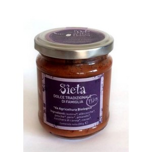 Sieta (dolce al cucchiaio - prugne, albicocche, pesche cacao e amaretti) BIO 200g