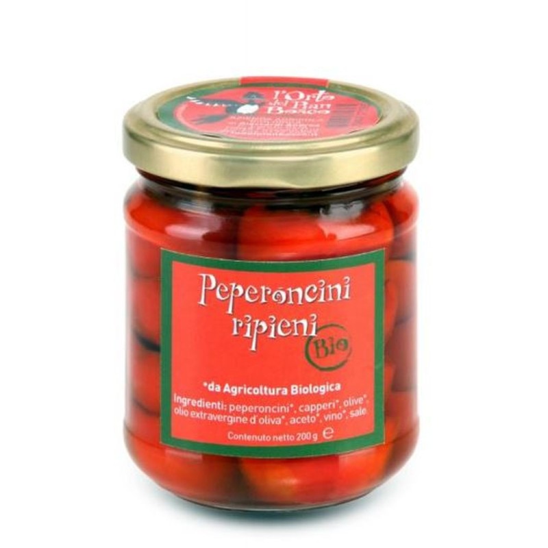 Peperoncini ripieni con capperi e olive BIO 200g