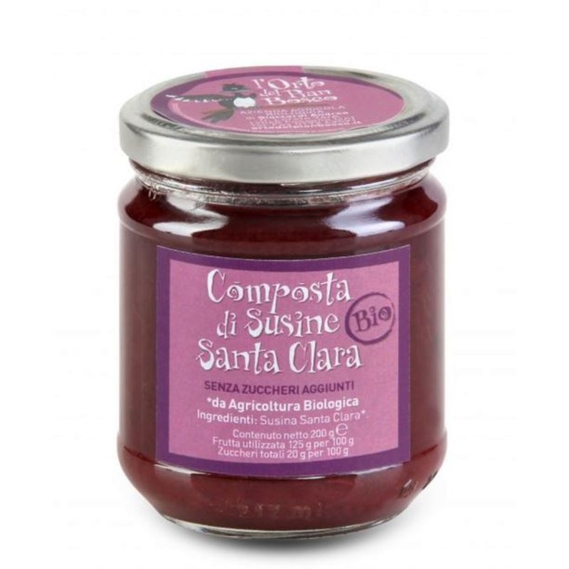 Composta di susine Santa Clara senza zuccheri aggiunti BIO 200g