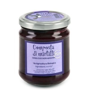 Composta di mirtilli senza zuccheri aggiunti BIO 200g